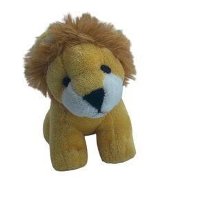 Etna Leonard the Lion Embroidered Eyes Toddler Safe Plush Stuffed Animal Toy